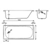 Стальная ванна BLB Europa B30E22001 130x70 см, с ножками APMROBZF