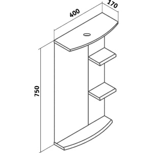 Купить Зеркало Runo Азов 40 в Москве с доставкой Зеркало Runo Азов 40