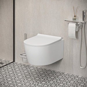 Унитаз подвесной Damixa Jupiter DX77C1700SC с микролифтом, безободковый