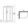 Душевая кабина Niagara Classic NG-3512-14LP 120х80 см, с пультом управления и FM-радио