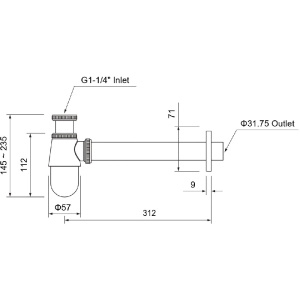 Сифон для раковины Aquatek AQ6014BG шлифованное золото
