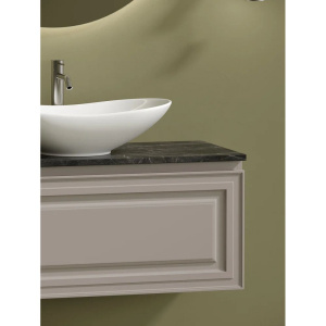 Купить Тумба с раковиной Sancos Very 100 см, doha soft, столешница черный мрамор, раковина CN6015 в Москве с доставкой Тумба с раковиной Sancos Very 100 см, doha soft, столешница черный мрамор, раковина CN6015