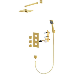 Купить Душевой комплект Timo Tetra-Thermo SX-0179/17SM С ВНУТРЕННЕЙ ЧАСТЬЮ, с термостатом, золото в Москве с доставкой Душевой комплект Timo Tetra-Thermo SX-0179/17SM С ВНУТРЕННЕЙ ЧАСТЬЮ, с термостатом, золото