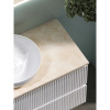 Тумба с раковиной Sancos Snob R 100 см, bianco, столешница бежевая, раковина CN5024