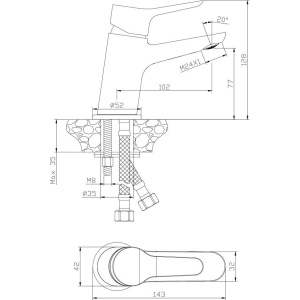 Купить Смеситель для раковины Olive'S Ibiza 19100IB в Москве с доставкой Смеситель для раковины Olive'S Ibiza 19100IB