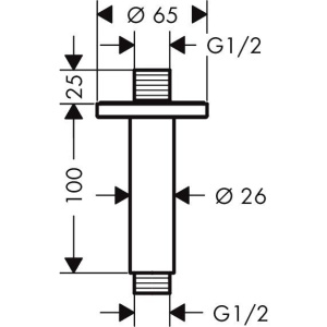 Купить Кронштейн для верхнего душа Hansgrohe Vernis Blend 27804670 черный в Москве с доставкой Кронштейн для верхнего душа Hansgrohe Vernis Blend 27804670 черный
