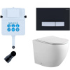 Комплект унитаз приставной с бачком и сиденьем микролифт Aquatek Европа SET BW AQUATEK ЕВРОПА-031 3в1 безободковый