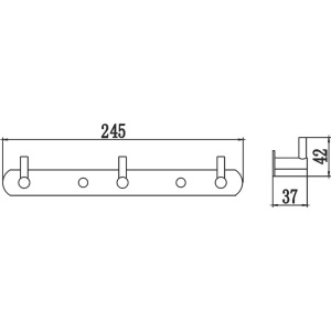 Крючок Savol S-007213B золото, 25 см