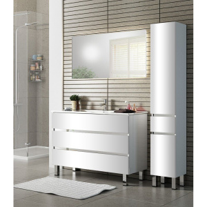 Купить Шкаф-пенал Sanvit Кубэ -3 белый глянец в Москве с доставкой Шкаф-пенал Sanvit Кубэ -3 белый глянец