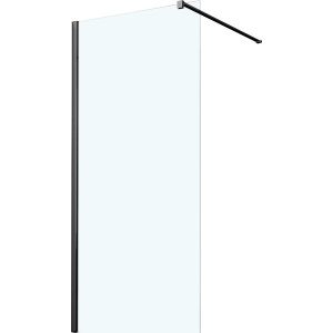 Душевая перегородка Vincea Walk-in VSW-1H110CLB 110 см, профиль черный матовый, стекло прозрачное