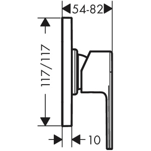 Смеситель для душа однорычажный со скрытой частью Hansgrohe Vernis Shape ВМ 71658000S хром