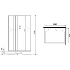 Душевая кабина Niagara Classic NG-43185-14QBKG, 110х80 см, без крыши, с гидромассажем