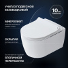 Комплект Унитаз подвесной STWORKI Ноттвиль SETK3104-2616 безободковый, с микролифтом, белый + Инсталляция + Кнопка 230823 хром матовый