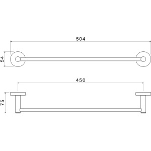 Полотенцедержатель Aquatek Европа AQ4120BGM оружейная сталь