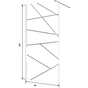 Душевая перегородка Ceruttispa Pick T90 90 см, профиль хром