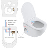 Комплект Унитаз подвесной BelBagno Uno BB3105CHR-BS/SC с микролифтом, со смесителем и функцией биде + Инсталляция TECE Base 9400413 4 в 1 с кнопкой смыва