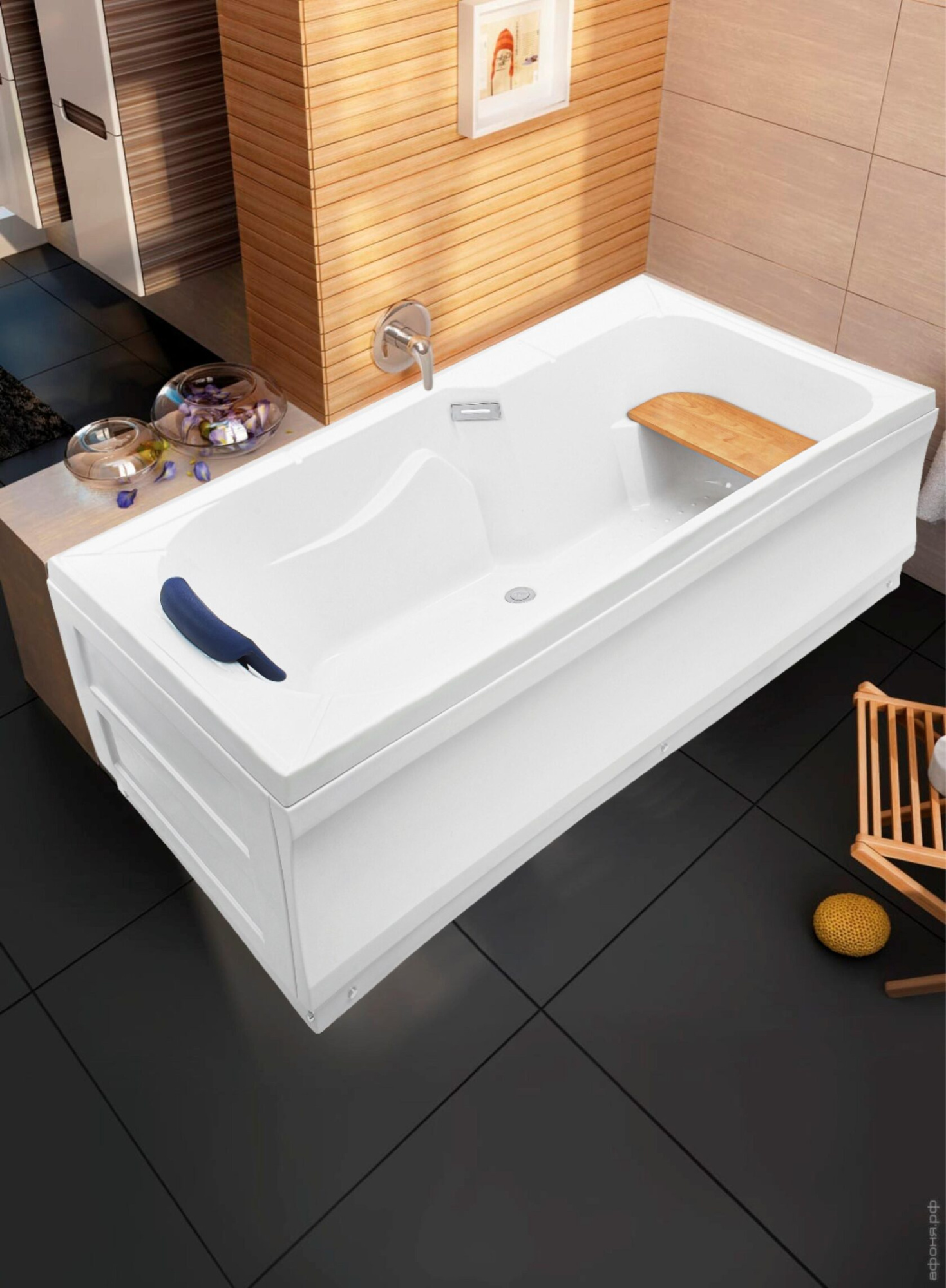 Ванна акриловая прямоугольная Wemor 150/85/55 S (10000005547)