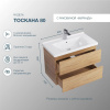 Тумба с раковиной SanStar Тоскана 80 дуб сонома светлый, раковина Santek Миранда 80