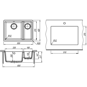 Купить Мойка кухонная Lemark Sinara 550.2-U 9910084 шампань в Москве с доставкой Мойка кухонная Lemark Sinara 550.2-U 9910084 шампань