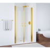 Душевая дверь в нишу Vegas Glass E2P 85 09 01 профиль золото, стекло прозрачное