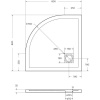 Поддон для душа BelBagno Uno R 80х80, белый, с сифоном
