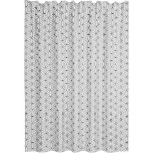Штора для ванной IDDIS Base BB04P18i11 180х200, черно-белая