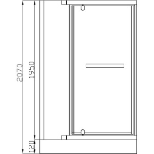 Душевой уголок Ceruttispa ZQ91T 90x90, профиль хром