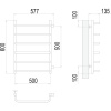 Полотенцесушитель водяной Terminus Стандарт П6 500x600 с боковым подключением 500