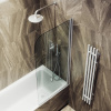 Шторка на ванну Maybahglass MGV-598-5 60x140, профиль матовый хром, стекло прозрачное