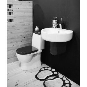 Купить Унитаз-компакт Sanita luxe Best Color Black с микролифтом в Москве с доставкой Унитаз-компакт Sanita luxe Best Color Black с микролифтом