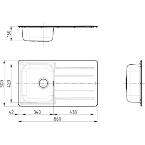 Купить Мойка кухонная Alveus Line 20 в Москве с доставкой Мойка кухонная Alveus Line 20