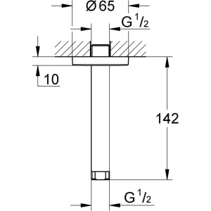 Кронштейн для верхнего душа Grohe Rainshower 28724000