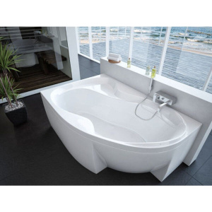 Акриловая ванна Акватек Вега VEG170-0000073 L 170x105 см, угловая, с каркасом, с экраном, со сливом-переливом, асимметричная