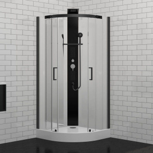 Купить Душевая кабина Black&White Galaxy G8701 с низким поддоном, без крыши в Москве с доставкой Душевая кабина Black&White Galaxy G8701 с низким поддоном, без крыши