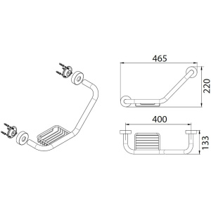 Купить Поручень Fixsen Hotel FX-31018 с мыльницей в Москве с доставкой Поручень Fixsen Hotel FX-31018 с мыльницей