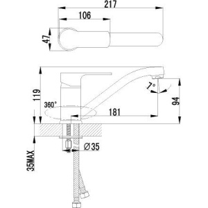 Смеситель для кухни Lemark plus Grace LM1504C