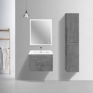 Купить Тумба с раковиной Vincea Mia Slim 70, 2 ящика, бетон в Москве с доставкой Тумба с раковиной Vincea Mia Slim 70, 2 ящика, бетон