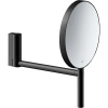 Косметическое зеркало Keuco Plan без подсветки, двухстороннее, поворотное, черное матовое