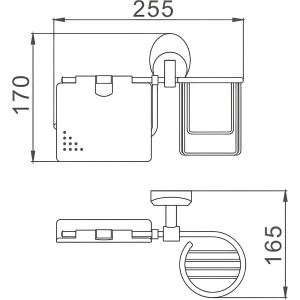 Держатель туалетной бумаги Haiba HB16 03-1 с держателем освежителя воздуха