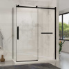 Душевой уголок Vincea Como Soft VSR-1CS8014CLB 140x80 см профиль черный, стекло прозрачное