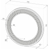 Зеркало круглое DIWO Тула 77 с подсветкой, круглое, сенсорное управление