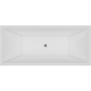 Акриловая ванна Artemis Tecla 170x75 см, отдельностоящая, с ножками, со сливом-переливом, белый глянец