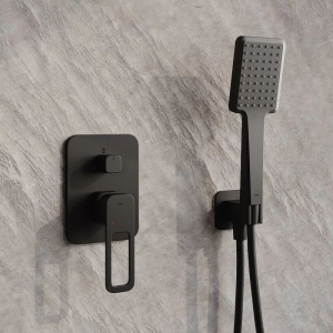 Душевой комплект IDDIS Slide SLIBL02i67 С ВНУТРЕННЕЙ ЧАСТЬЮ, чёрный