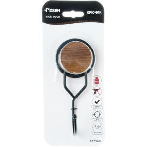 Крючок Fixsen Magic Wood FX-46005 одинарный, черный