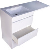 Тумба с раковиной Style Line Даллас 130 Люкс Plus напольная, белая, 3 ящика L