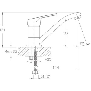 Смеситель для кухни Haiba HB16 HB4516