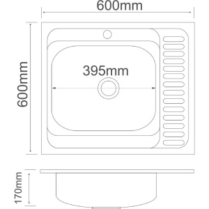 Купить Мойка кухонная РМС MD6 MG6-6060L L в Москве с доставкой Мойка кухонная РМС MD6 MG6-6060L L