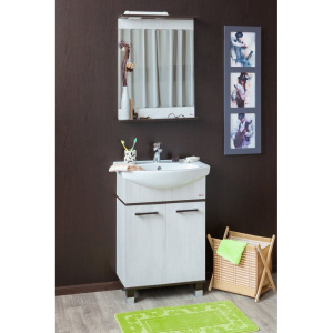 Купить Тумба с раковиной Sanflor Толедо 60, венге, северное дерево светлое в Москве с доставкой Тумба с раковиной Sanflor Толедо 60, венге, северное дерево светлое