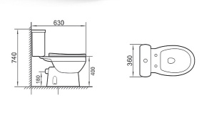 Напольный унитаз Niagara  Brava NG-9901