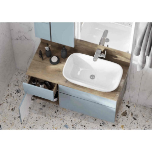 Купить Тумба с раковиной Aquaton Мишель 100 1A2569K2MIX30 дуб фьорд, дуб рустикальный в Москве с доставкой Тумба с раковиной Aquaton Мишель 100 1A2569K2MIX30 дуб фьорд, дуб рустикальный